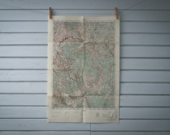 1957 Vintage Northwest Bosnia Map