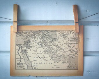 1956 Vintage Southwest Asia Map