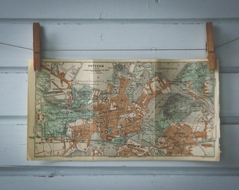 Carte vintage de Potsdam, 1936