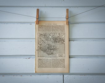 1890 Vintage Isle of Wight Map
