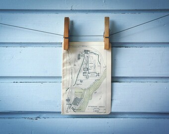 1909 Vintage Furness Abbey Map