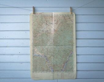 1949 Vintage Southwest Romania Map