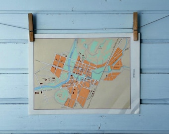 1971 Vintage Podgorica Map
