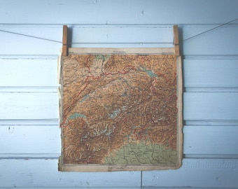1908 Vintage Map of Switzerland