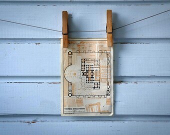 1931 Vintage Plan of Baths of Diocletian