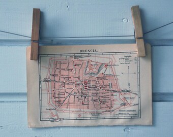 1892 Vintage Map of Brescia