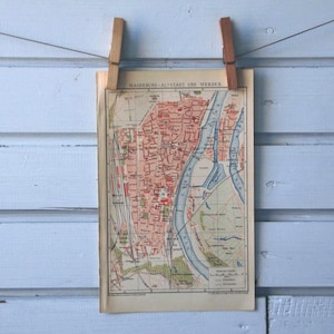 1894 Vintage Magdeburg Map