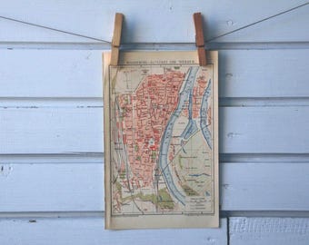 1894 Vintage Magdeburg Map