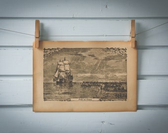 1900s Vintage Ocean Encounter Illustration