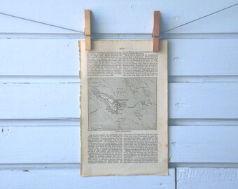 1894 Vintage Heligoland Map