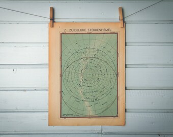 1941 Vintage Southern Sky Map