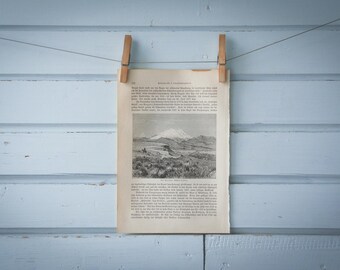1897 Vintage Antisana Lithograph Illustration