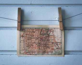 1912 Vintage Brescia Map