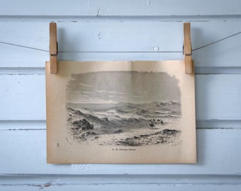 1888 Vintage Sahara Lithograph Illustration