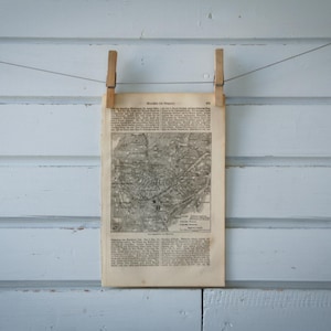 Vintage kaart van de Slag bij Waterloo uit 1887