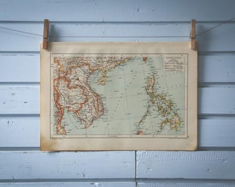 1904 Vintage South China Sea Map
