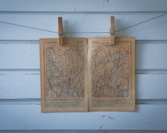 1921 Vintage Map of Russia