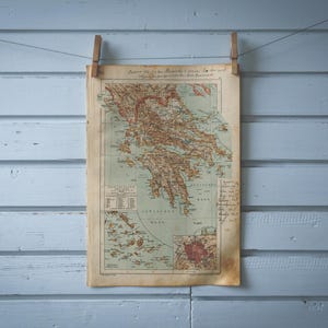 1904 Vintage Karte von Griechenland