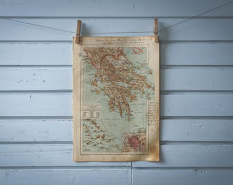 1904 Vintage Map of Greece