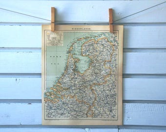 1894 Vintage Map of the Netherlands