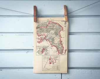 1908 Vintage Map of Attica in Classical Antiquity