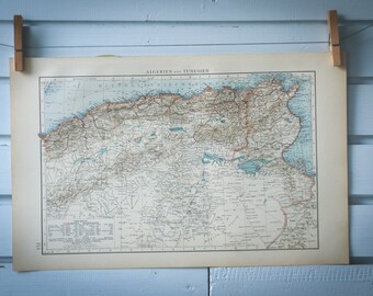 1901 Vintage Algeria Map