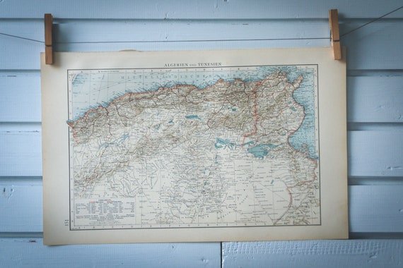 1901 Vintage Algeria Map