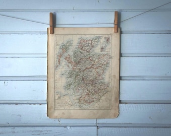 1892 Vintage Map of Scotland