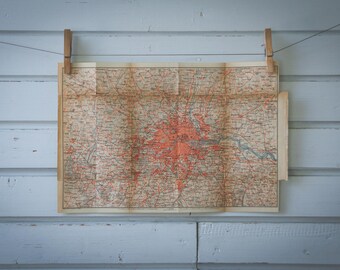 1899 Vintage London & Surroundings Map