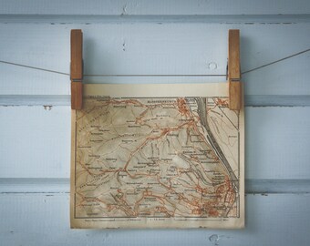 1911 Vintage Grinzing & Surroundings Map