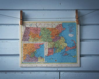 1957 Vintage Map of Massachusetts