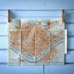 Mapa antiguo de Sevilla de 1909