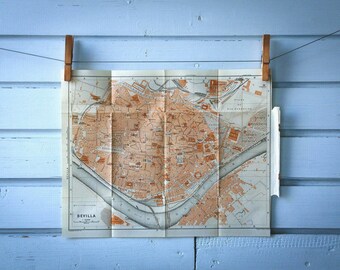 1909 Vintage Seville Map
