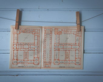 1902 Vintage Plan of the Hermitage Museum