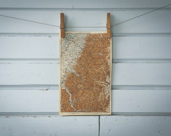1936 Vintage North Black Forest Map