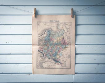 1887 Vintage Map of the Russia