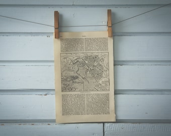 1907 Vintage Toulon Map