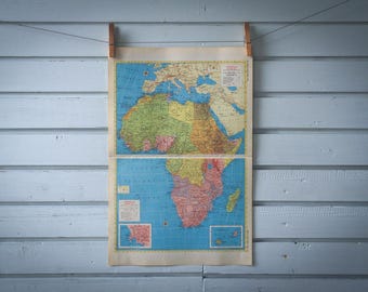 1958 Vintage Map of Africa