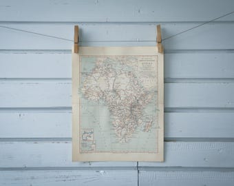 1907 Vintage History of Africa Exploration Map