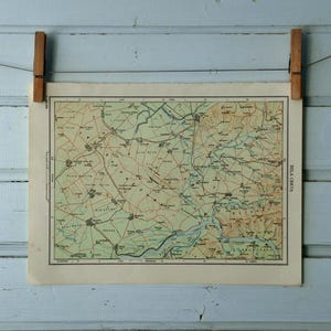 Carte vintage du district du Banat méridional de 1971