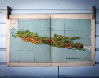 1954 Vintage Java Map