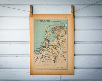 1941 Vintage Map of the Netherlands