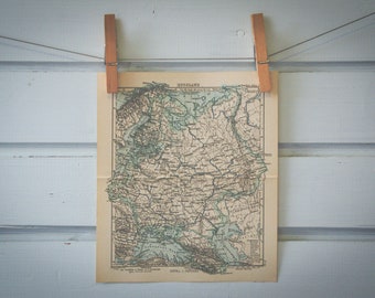 1893 Vintage Map of Russia