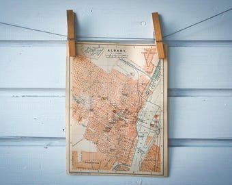 1894 Vintage Map of Albany