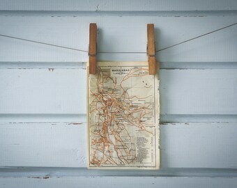1911 Vintage Marianske Lazne Map