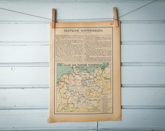 1941 Vintage Map of Germany