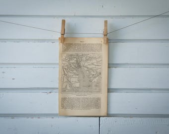 1887 Vintage Pearl River Delta Map