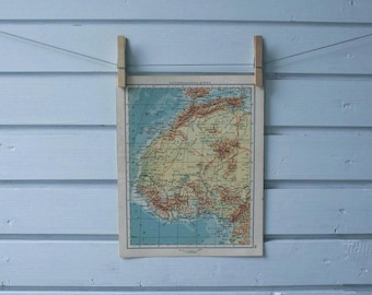 1956 Vintage West Africa Map
