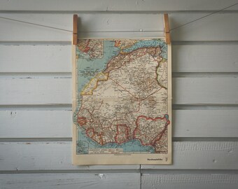 1936 Vintage West Africa Map