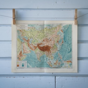 Mapa antiguo de Asia de 1907